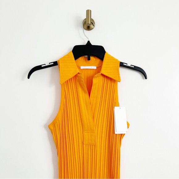 NEW Helmut Lang Polo Sleeveless Mini Dress in Apricot Size Medium (M) - Picture 6 of 11